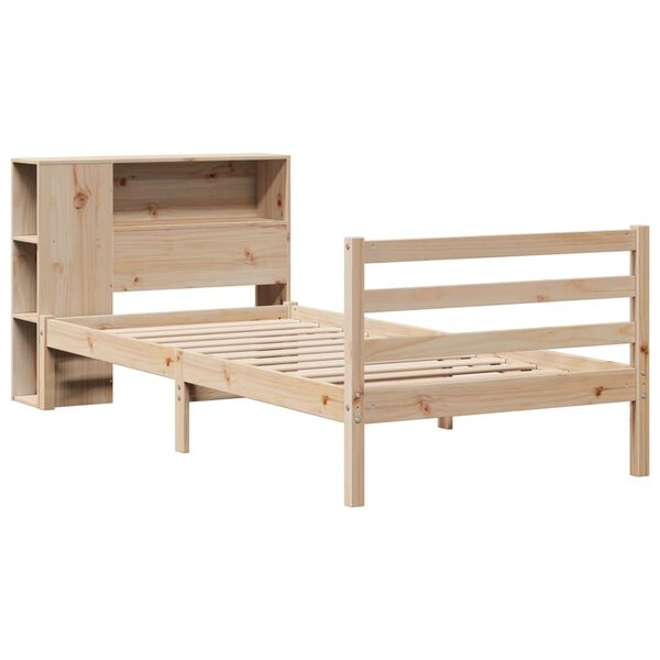 vidaXL Bookcase Bed without Mattress 90x200 cm Solid Wood Pine