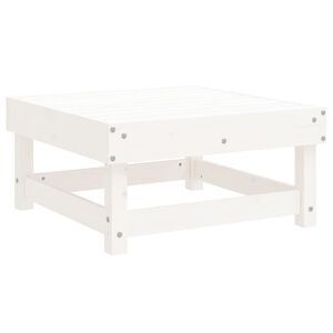 vidaXL Garden Footstool White Solid Wood Pine