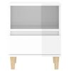 vidaXL Bedside Cabinets 2 pcs High Gloss White 40x35x50 cm