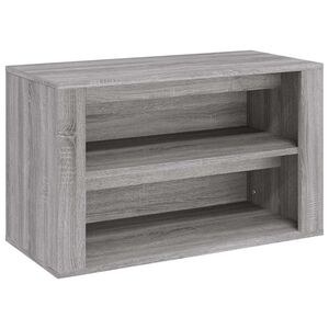 vidaXL Shoe Rack Grey Sonoma 75x35x45 cm Engineered Wood