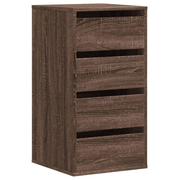 vidaXL Corner Chest of Drawers Brown Oak 40x41x76 cm Engineered Wood
