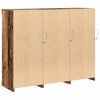 vidaXL LED Sideboard 3 pcs Old Wood 123 x 37 x 100 cm Engineered Wood