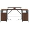 vidaXL Desk with Drawer Brown Oak 182 x 101 x 87.5 cm Engineered Wood