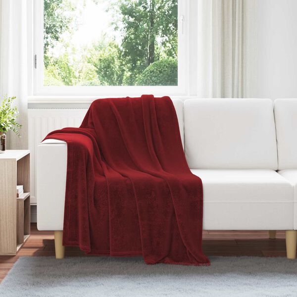 vidaXL Throw Blankets 6 pcs Bordeaux Red 130 x 150 cm Fleece