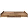 vidaXL Storage Bed Frame Old Wood 200 x 200 cm Engineered Wood