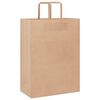 vidaXL Paper Bags 250 pcs with Handles Brown 32x17x44 cm