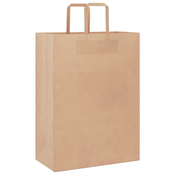 vidaXL Paper Bags 250 pcs with Handles Brown 32x17x44 cm