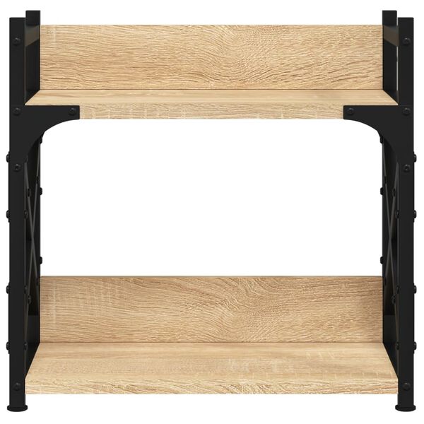 vidaXL Printer Stand 2-Tier Sonoma Oak 40x20x40 cm Engineered Wood