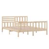vidaXL Bed Frame without Mattress Solid Wood 160x200 cm (810092+814154)