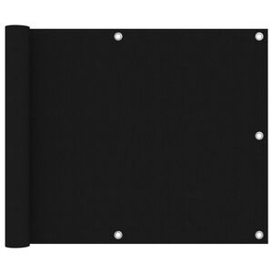 vidaXL Balcony Screen Black 75x300 cm Oxford Fabric