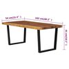 vidaXL Coffee Table Solid Wood Suar 102x54x41 cm