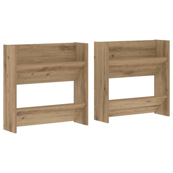 vidaXL Shoe Cabinet 2 pcs Artisan Oak 60 x 18 x 60 cm Engineered Wood