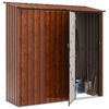 vidaXL Garden Sheds Brown 203.5 x 73 x 200 cm Metal