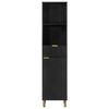 vidaXL Bathroom Cabinet Black 38x33x160 cm Solid Wood Mango