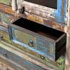 Reclaimed Wood Bookshelf Bookcase 5 Drawers & 2 Doors
