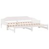 vidaXL Daybed with Trundle without Mattress White 90x200 cm Solid Wood
