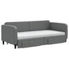 vidaXL Daybed with Trundle and Drawers Dark Grey 90x190 cm Fabric