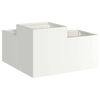 vidaXL Garden Planter White 100 x 100 x 48 cm Steel