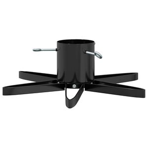 vidaXL Christmas Tree Stand 1.73 Black 49 x 49 x 15.5 cm Steel