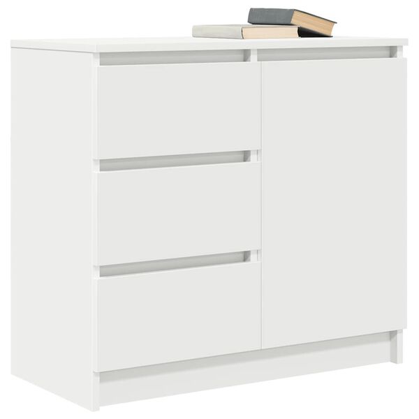 vidaXL Sideboard with Drawer White 71x35x65 cm Engineered Wood