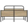 vidaXL Bed Frame without Mattress 135x190 cm Sonoma Oak Engineered Wood