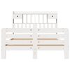 vidaXL Bookcase Bed without Mattress White 140x200 cm Solid Wood Pine