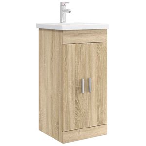 vidaXL Bathroom Vanity with Sink Sonoma Oak 42 x 40 x 84.5 cm