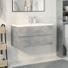 vidaXL 2 Piece Bathroom Furniture Set Concrete Grey Engineered Wood