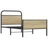 vidaXL Bed Frame without Mattress 100x200 cm Sonoma Oak Engineered Wood
