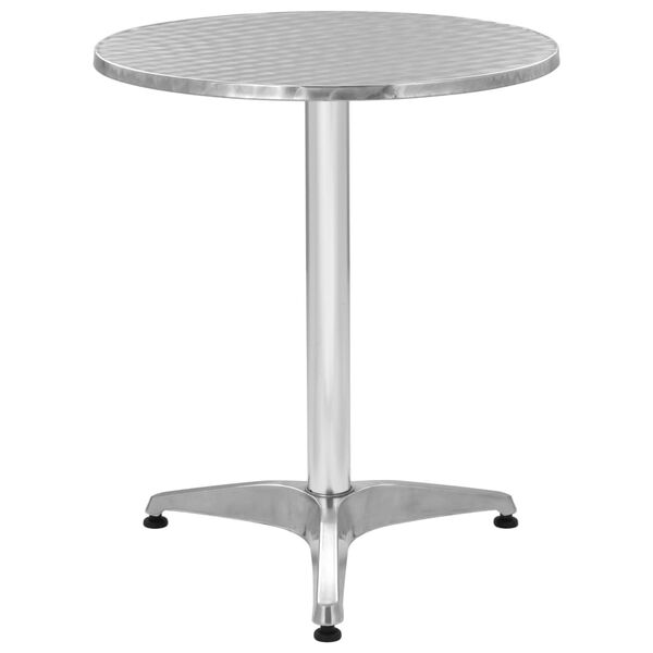 vidaXL Garden Table Silver 60x70 cm Aluminium