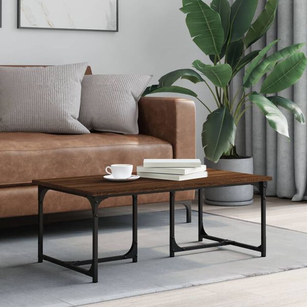 vidaXL Coffee Table Brown Oak 90x50x35 cm Engineered Wood