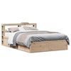 vidaXL Bed Frame with Headboard 160x200 cm Solid Wood Pine