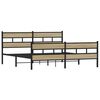 vidaXL Metal Bed Frame without Mattress Sonoma Oak 200x200 cm