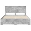 vidaXL Bed Frame Concrete Grey 160 x 200 cm Engineered Wood