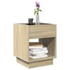 vidaXL Coffee Table with Infinity LED Sonoma Oak 40x40x50 cm