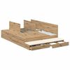 vidaXL Storage Bed Frame Artisan Oak 140 cm Engineered Wood