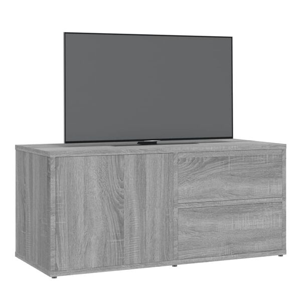 vidaXL TV Cabinet Grey Sonoma 80x34x36 cm Engineered Wood