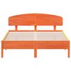vidaXL Bed Frame without Mattress Wax Brown 140x200 cm Solid Wood Pine