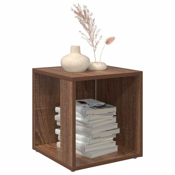 vidaXL Side Table Brown Oak 33x33x34.5 cm Engineered Wood