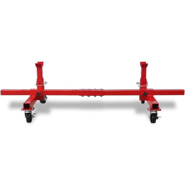 vidaXL Mobile Axle Stand Red