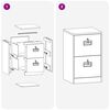 vidaXL File Cabinet Pink 45.5 x 42 x 74.5 cm Cold-Rolled Steel