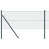vidaXL Welded Wire Fence Ground Fix 25 x 0.8 m PVC-Coated Steel Green