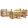 vidaXL Outdoor Sofa Set 7 pcs White Solid Acacia Wood