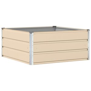 vidaXL Planter Ivory 100 x 100 x 45 cm Steel