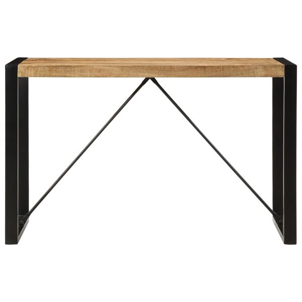 vidaXL Dining Table 120x55x76 cm Solid Rough Wood Mango