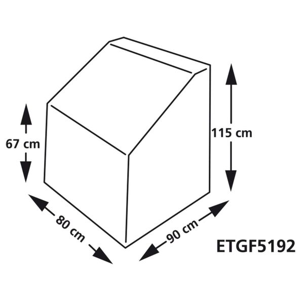 Eurotrail Lounge Seat Cover 80x90x115/67 cm Grey