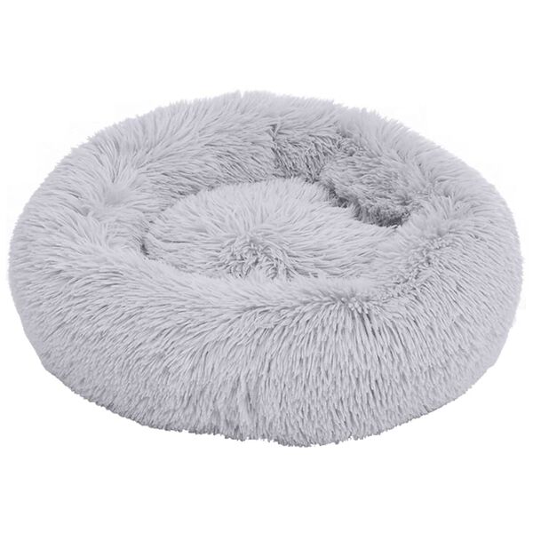 vidaXL Washable Dog & Cat Cushion Light Grey 90x90x16 cm Plush