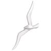 vidaXL Seagull 2 pcs Silver Aluminium
