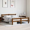 vidaXL Bed Frame without Mattress Honey Brown Solid Pinewood 120x200 cm