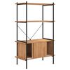 vidaXL 4-Tier Shelving Unit with Cabinet 80x40x130 cm Steel and Engineered Wood
